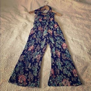 Fresh fields pleated jumpsuit